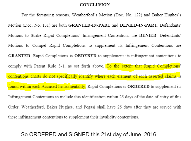 Patent Infringement Claim Chart Example