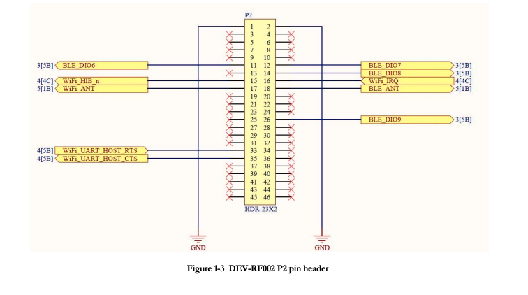 Figure 1-3 DEV-RF002 P2 pin header