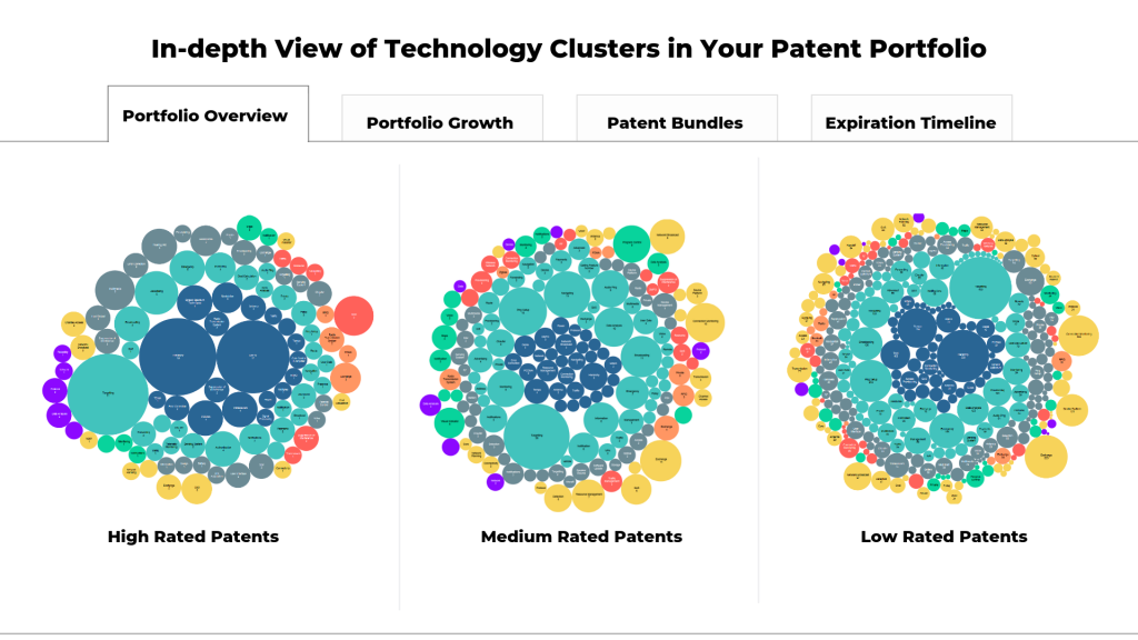 Browsing through your portfolio based on patent ratings