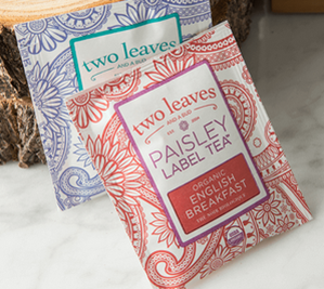 two leaves plastic free tea bags