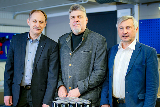 Estonian scientists Jaan Leis, Mati Arulepp, and Anti Perkson