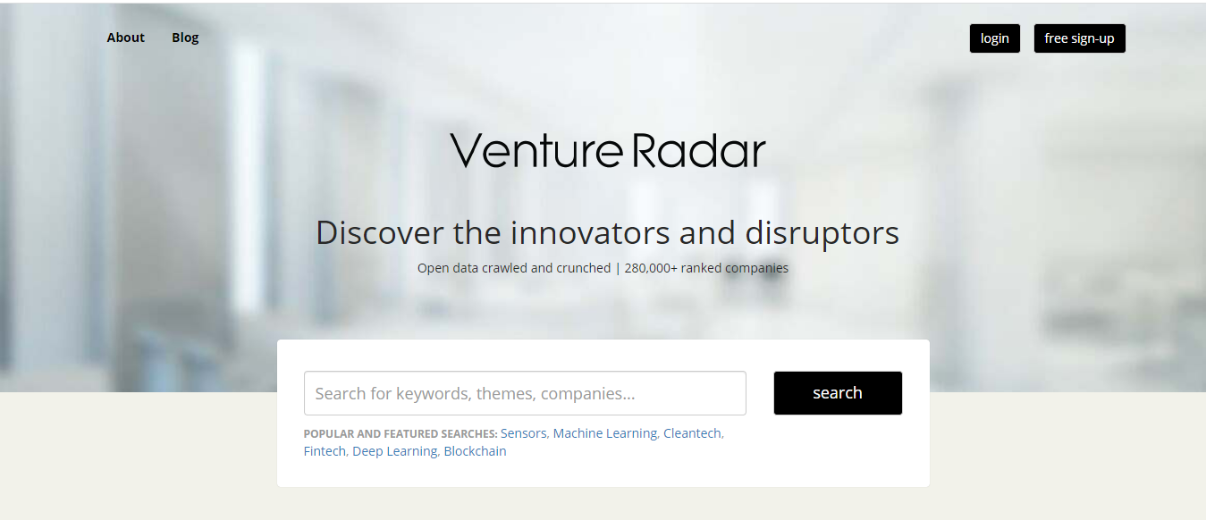 Venture Radar: Startup Database