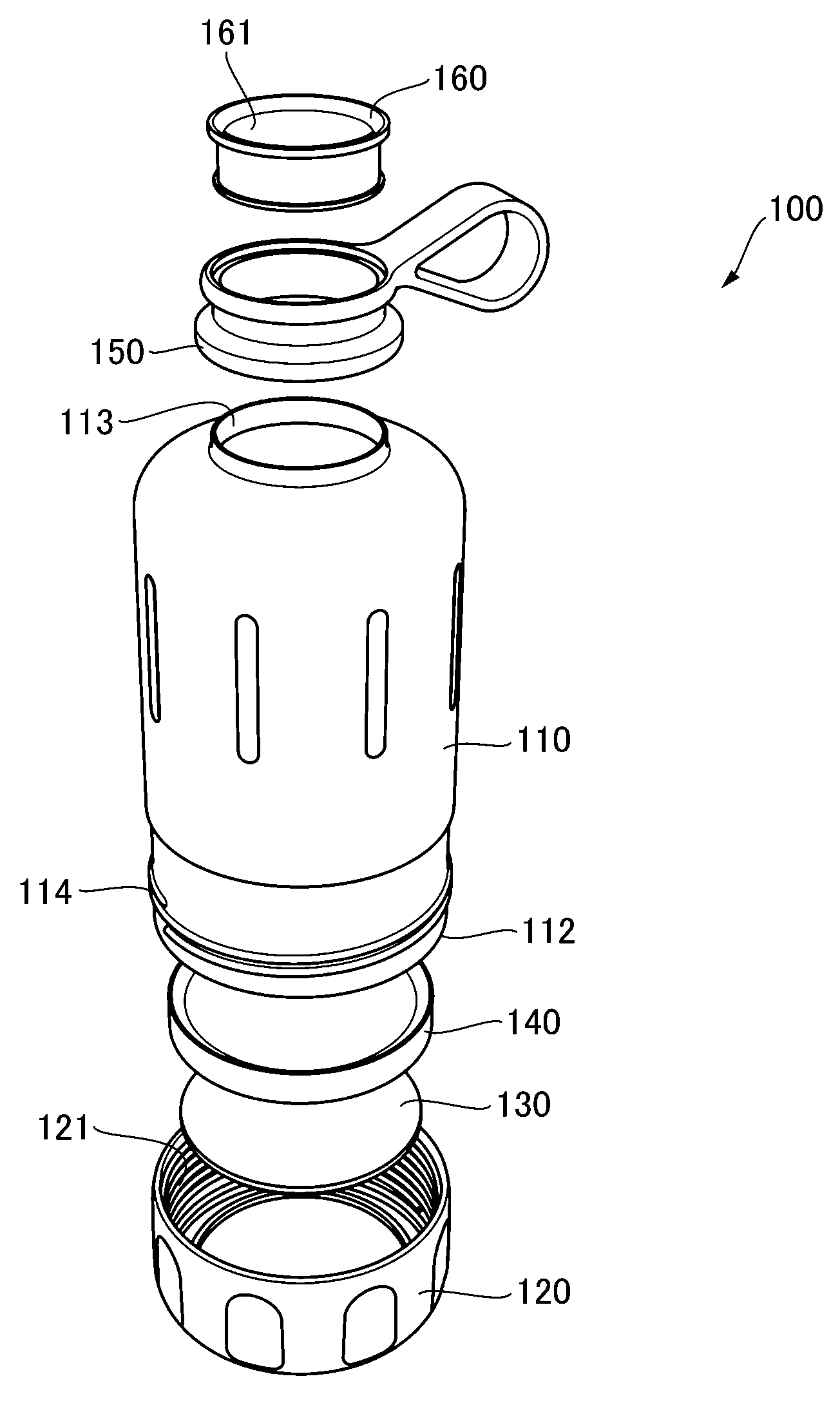 PET bottle cover with a vacuum insulation