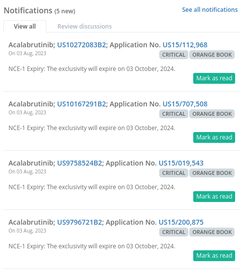 GreyB's tool Elixir provides you notification about the expiring patents