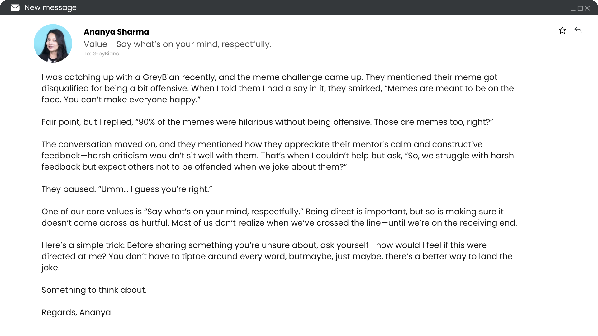 value feedback review