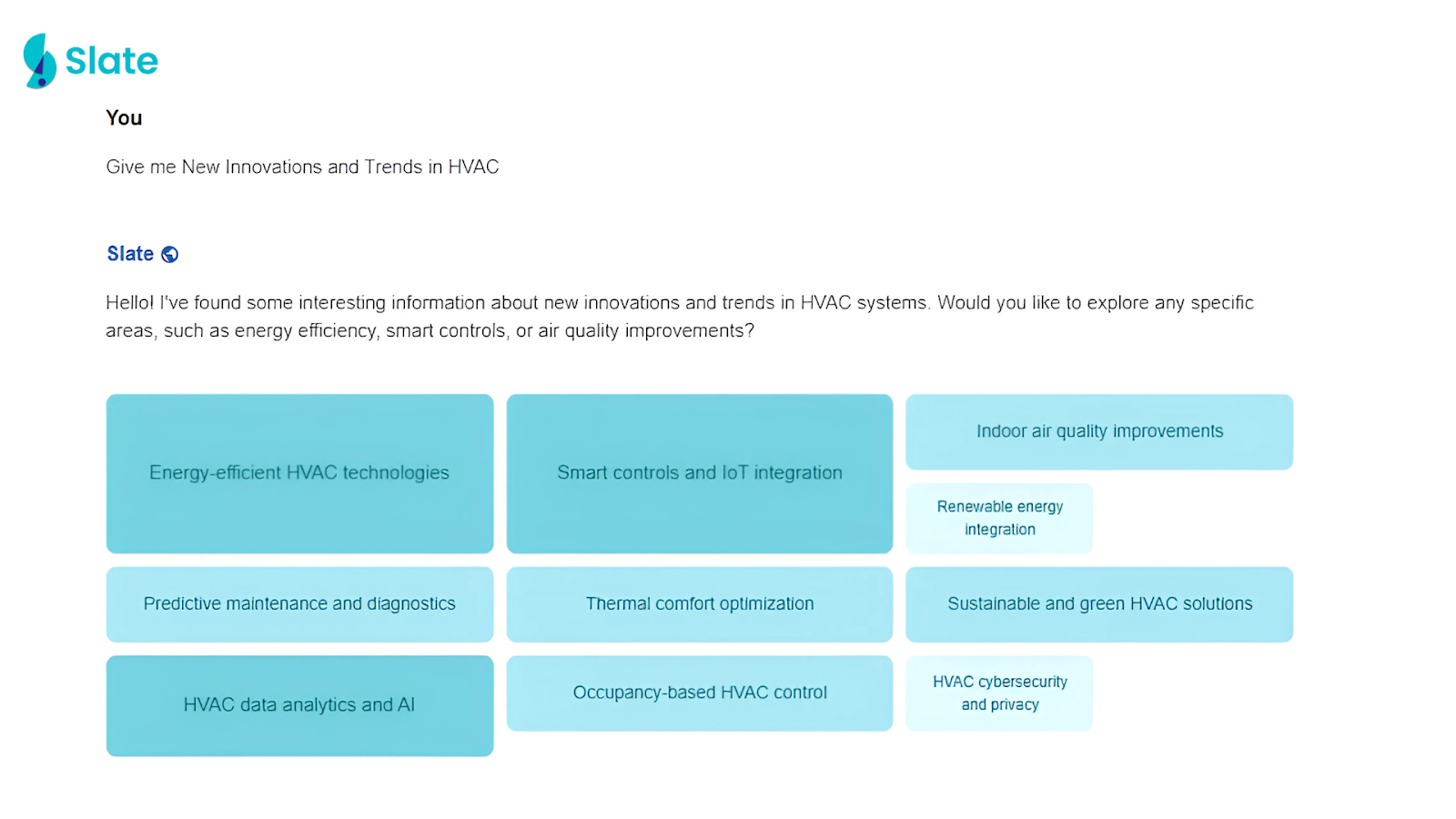 HVAC innovation trends Slate Dashboard