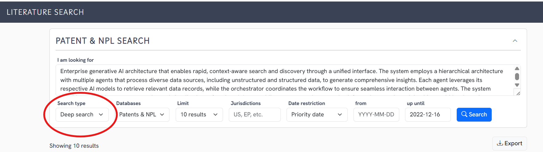 literature search